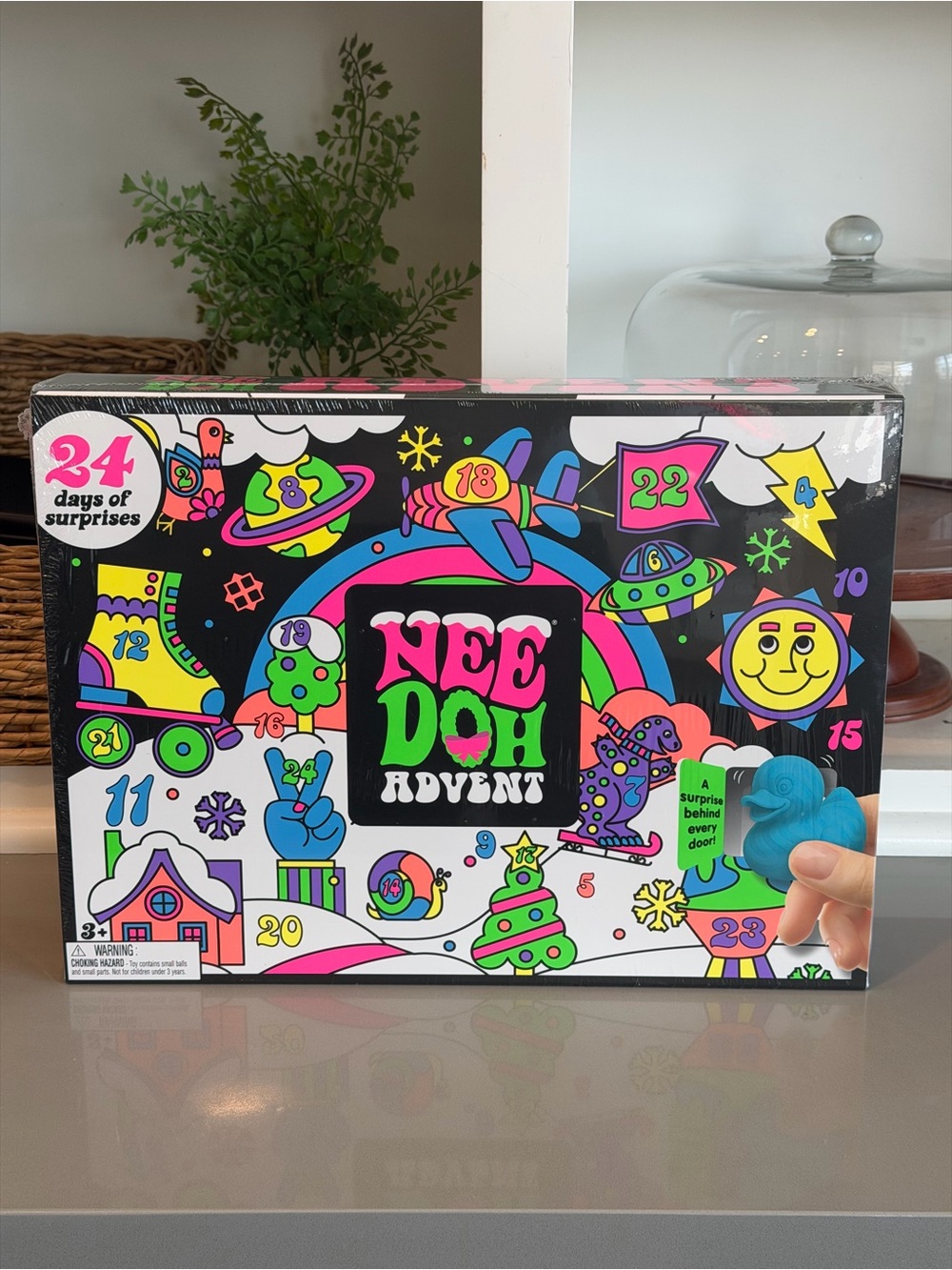 NeeDoh Advent Calendar - Neon Multi-Color Kids Sensory Toy Set